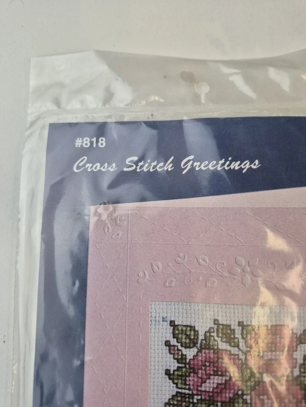 Design Works Crafts #818 Cross Stitch Greetings Thank You Floral Card Kit New